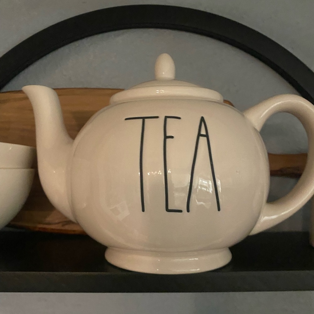 Rae Dunn Cream Ceramic Teapot